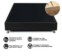 BASE CAMA DE 140 X 190 EN TELA DE 2 DIVISIONES MADERA