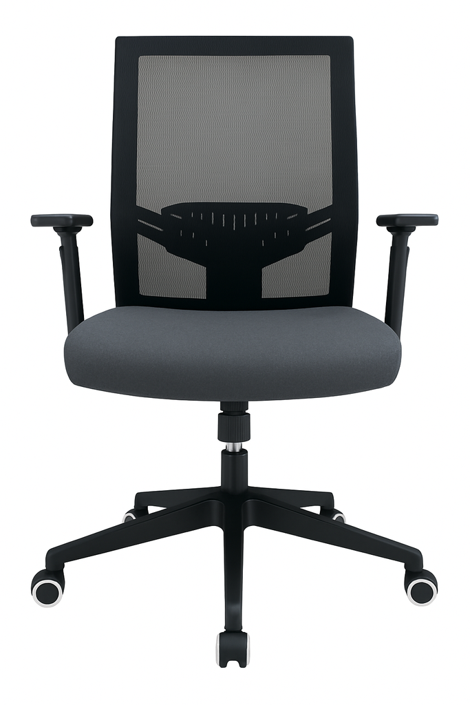 SILLA OFICINA BASE NYLON CON BRAZOS GRADUABLES SOPORTE LUMBAR MASAKI