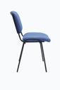 INTERLOCUTORA ISOCELES ESTRUCTURA NEGRA /ASIENTO Y ESPALDA TAPIZADO AZUL