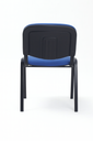 INTERLOCUTORA ISOCELES ESTRUCTURA NEGRA /ASIENTO Y ESPALDA TAPIZADO AZUL