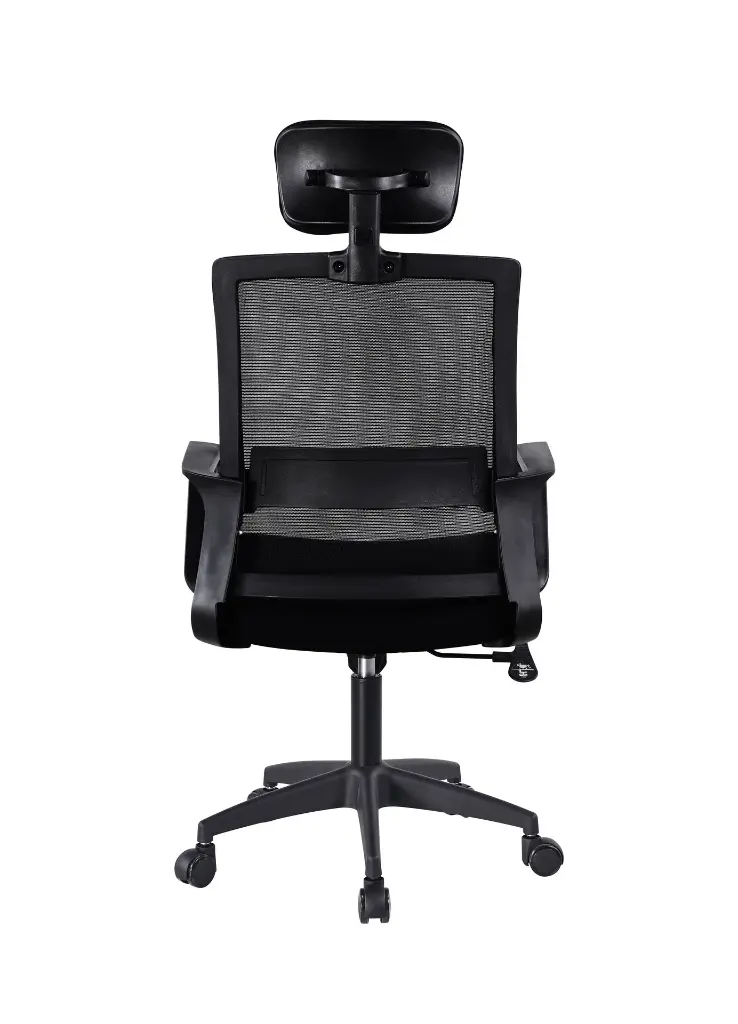 SILLA GERENCIAL BRAZOS FIJOS DOMUS NEGRA ERGONOMICA CABECERO