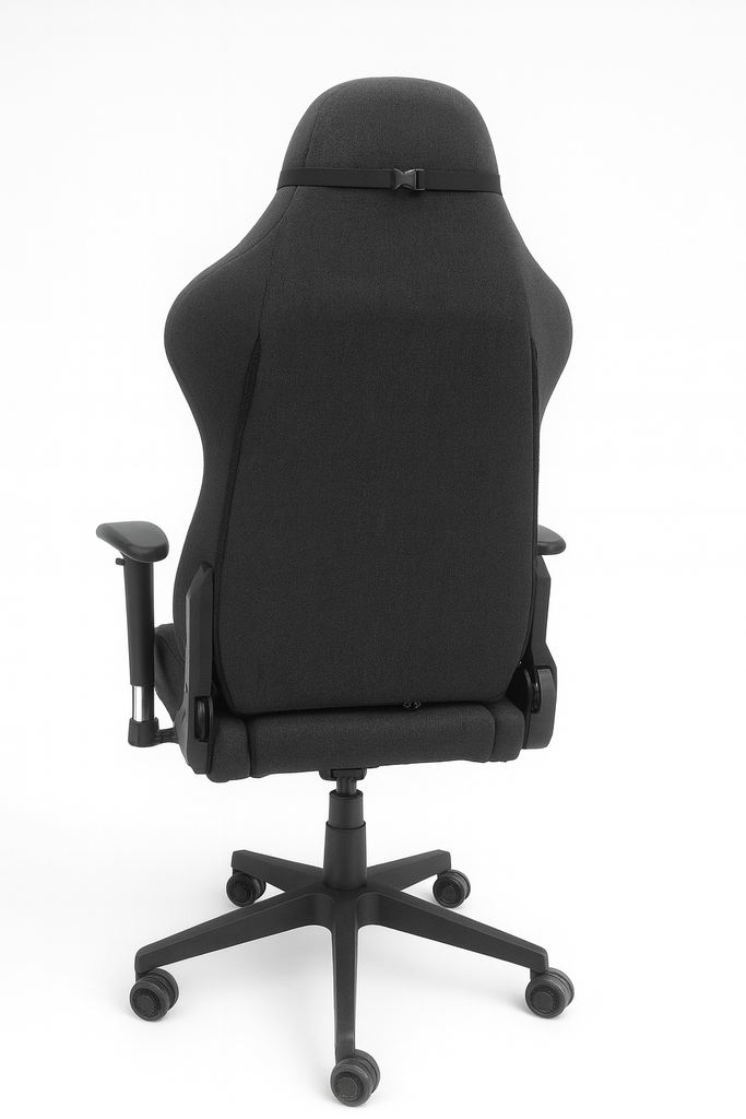 SILLA GAMER RECLINABLE ERGONOMICA PAÑO NEGRA HIROTO 2D