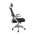 SILLA ERGONOMICA PANDA BRAZOS ABATIBLES PAÑO RUEDA GOMA SOPORTE LUMBAR