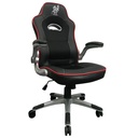 Silla Gamer Compacta Negra Ergonomica Oficina Giratoria Negro Cuero Sintético