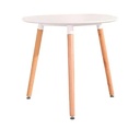 MESA COMEDOR TRIPODE REDONDA EAMES EN MADERA MODERNA 80 X 80 X 73 - BLANCA