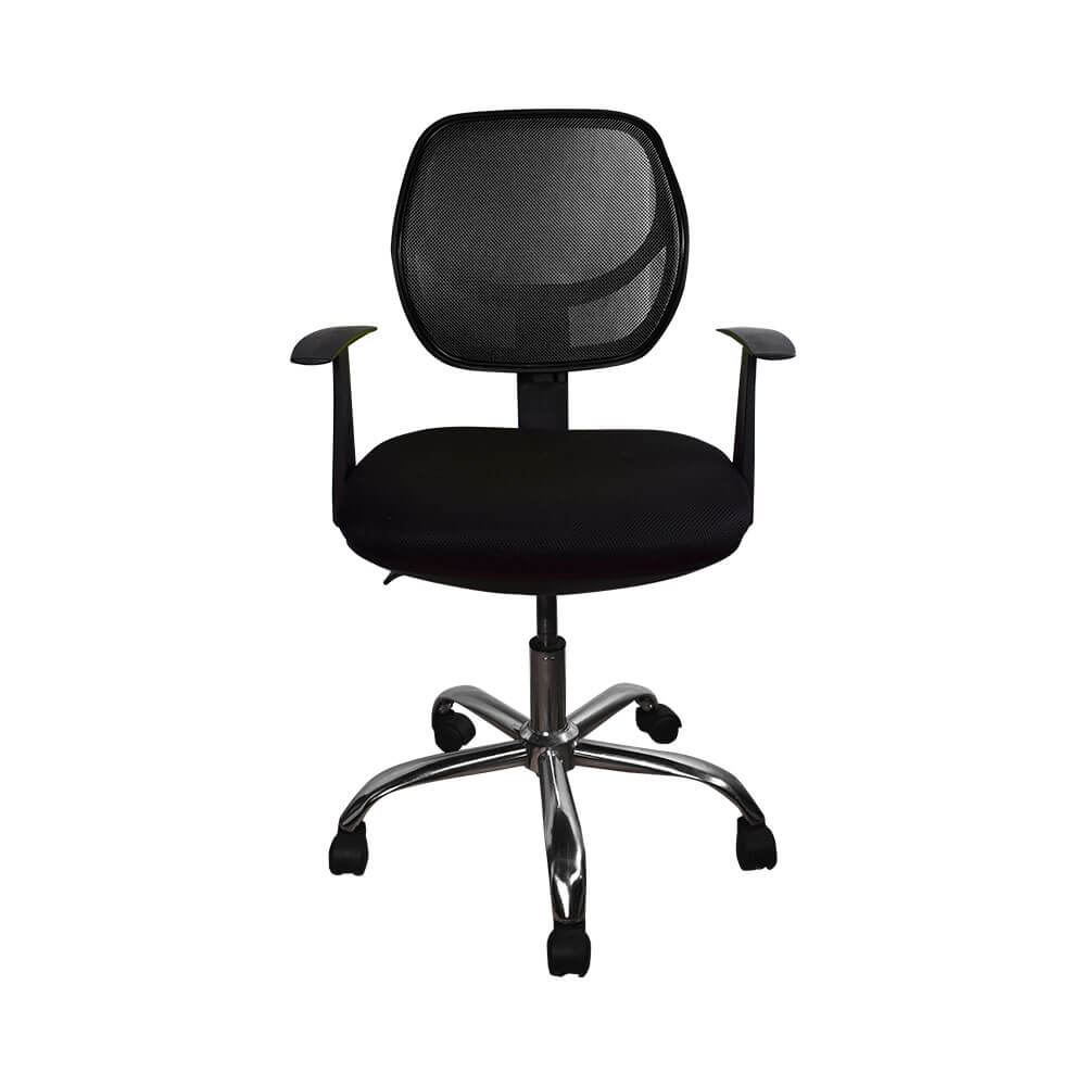 SILLA EJECUTIVA ALHAMBRA / ERGONOMICA / EN  MALLA / BRAZOS FIJOS / ASIENTO TAPIZADO / NEGRA