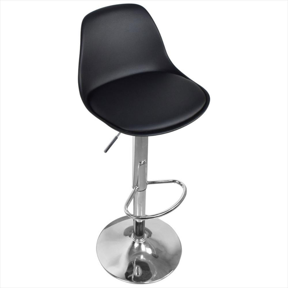 SILLAS BAR  RESTAURANTE EAMES TULIPAN ALTA - NEGRO ASIENTO TAPIZADO