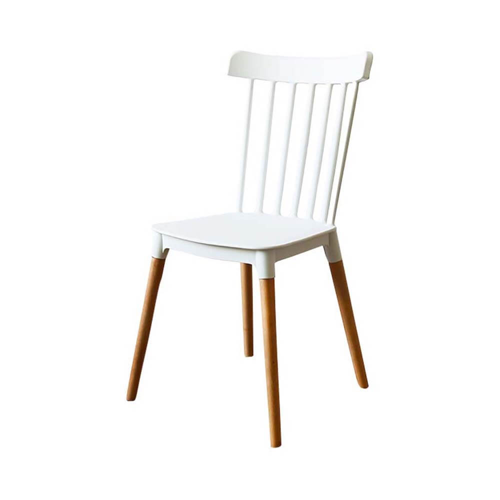 SILLA RESTAURANTE BLANCA ATENAS PATAS MADERA