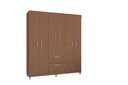 CLOSET TOKIO 6 PUERTAS 2 CAJONES COLOR CAPUCHINO