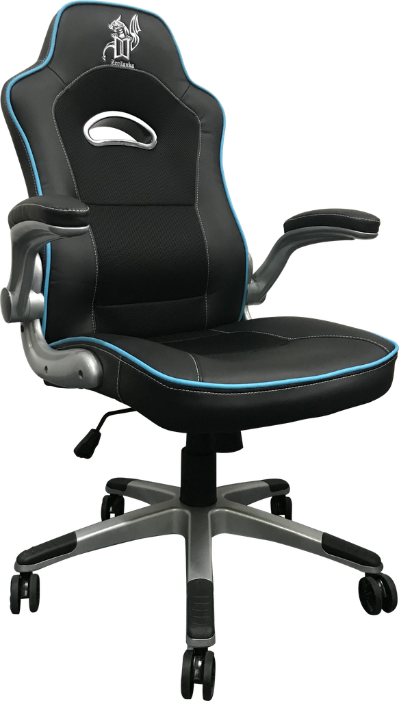 SILLA GAMER CUERINA BRAZOS ABATIBLES MIKURA AZUL