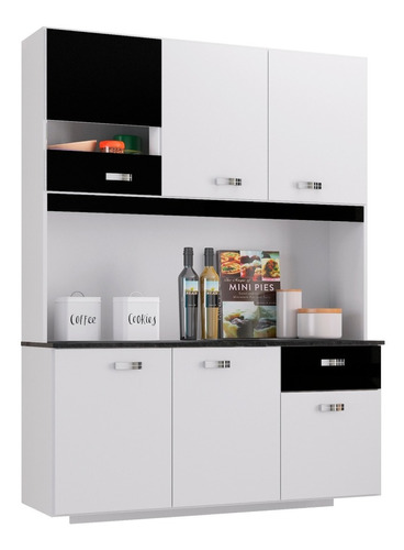 ALACENA LILI 6 PUERTAS EMPORTRABLE BLANCO 1 CAJON