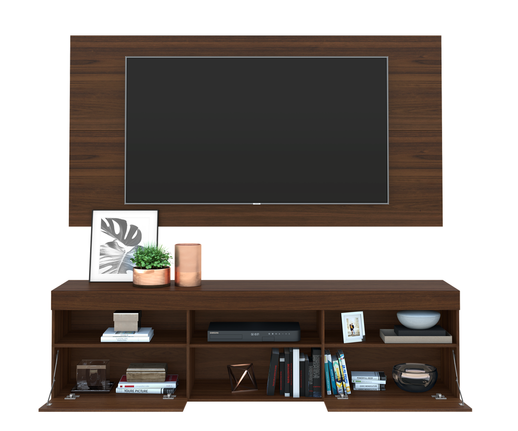 RACK CON PANEL FLORIDA TV 65 PULGADAS MADERA MDP