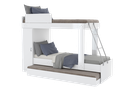 CAMA CAMAROTE CON ARMARIO ESCALERAS BLANCO MDP LITERA