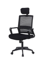 SILLA GERENCIAL BRAZOS FIJOS DOMUS NEGRA ERGONOMICA CABECERO