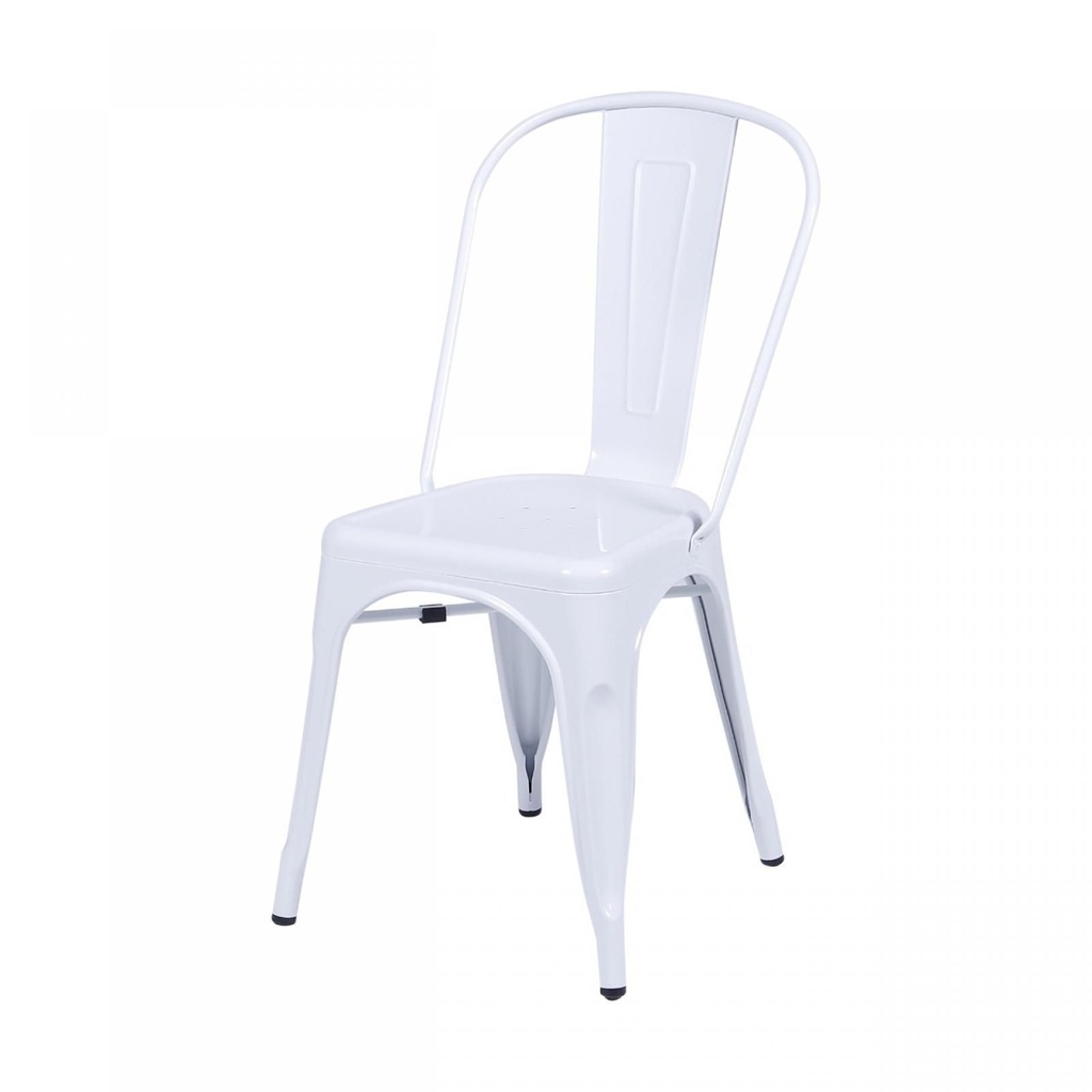 SILLA DE RESTAURANTE TOLIX BLANCA METALICA EXTERIOR ROBUSTA COMEDOR