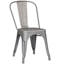 SILLA DE RESTAURANTE COMEDOR METALICA TOLIX GRIS BRILLANTE