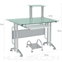 ESCRITORIO DE VIDRIO SANDBLASTING TEMPLADO 8 MM / 120 X 60 CM
