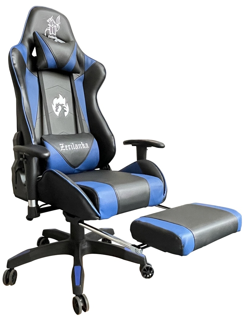 SILLA GAMER RECLINABLE ERGONOMICA AZUL KITSUNE
