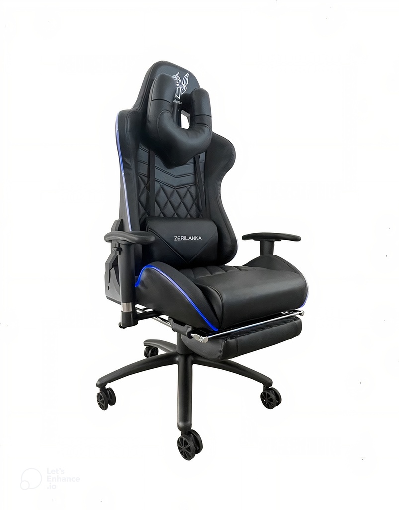 SILLA GAMER RECLINABLE ERGONOMICA NEGRA KITSUNE RGB RETROILUMINADA