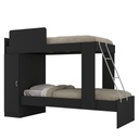 CAMAROTE NEGRO CAMA BELICHE TOKYO DOBLE CON CAJON 229X165