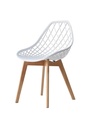 SILLA RESTAURANTE DISEÑO BLANCO ESTRUCTURA MADERA MSA