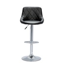 SILLA BAR ALCOLCHONADA CUERINA NEGRO AJUSTE DE ALTURA COLOR NEGRO CROMO AURORA