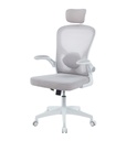 SILLA GERENCIAL ERGONOMICA SOPORTE LUMBAR PRESTIGE BLANCO BRAZO ABATIBLE