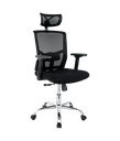 SILLA OFICINA ERGONÓMICA APOYO LUMBAR BZOS AJUSTABLES SYNCRO NAIROBI CROMO