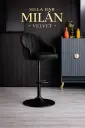 SILLA BAR MILAN VELVET NEGRA ACOLCHONADA CUERINA