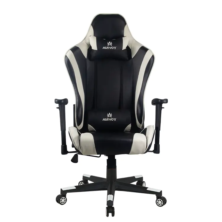 SILLA GAMER BRAZOS 2D BLANCA RECLINABLE VALORANT ERGONOMICA BASE NYLON 