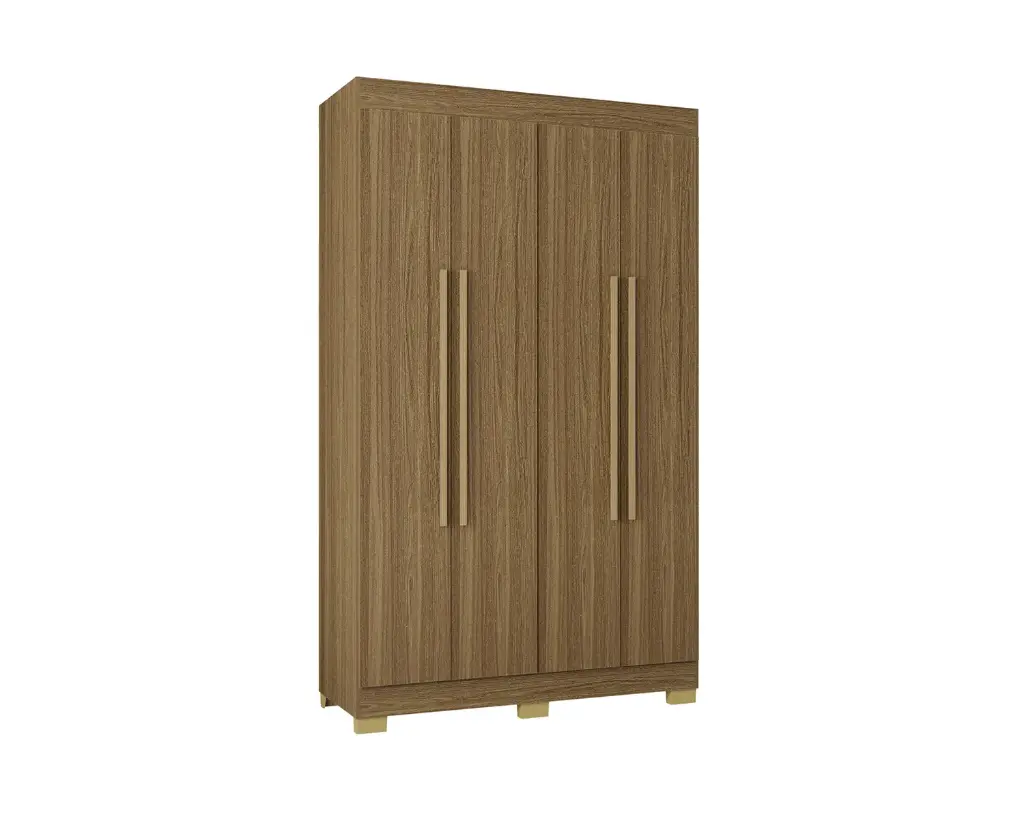 ARMARIO CLOSET BARCELONA 4 PUERTAS CASTAÑO MDP  120X202X47CM DORMITORIO