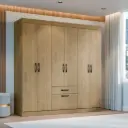CLOSET CASA NOVA 6 PUERTAS 1 CAJON 1 ZAPATERO 181X183 CM MDP