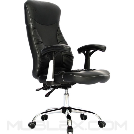 [003-1567] SILLA GERENCIAL PARA OFICINA EN CUERINA RECLINABLE GIRATORIA BELGRADO