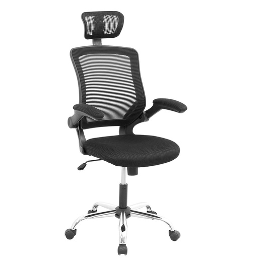 [003-1102+3-1134] SILLA PRESIDENCIAL EJECUTIVA PARA OFICINA CROMADA ATENAS