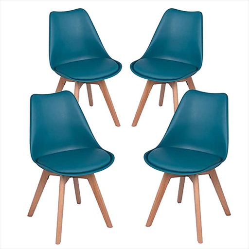 [DC-6072V] SILLA EAMES TULIPAN AGUAMARINA ALCOLCHONABLE