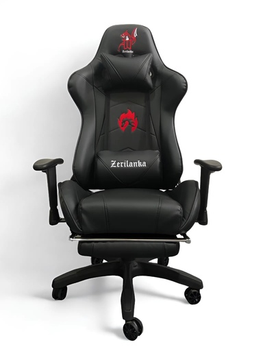 [108048BLACK] SILLA GAMER RECLINABLE ERGONOMICA NEGRA KITSUNE