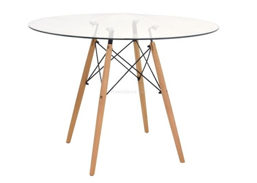 [125006] MESA EAMES VIDRIO REDONDO - TRANSPARENTE