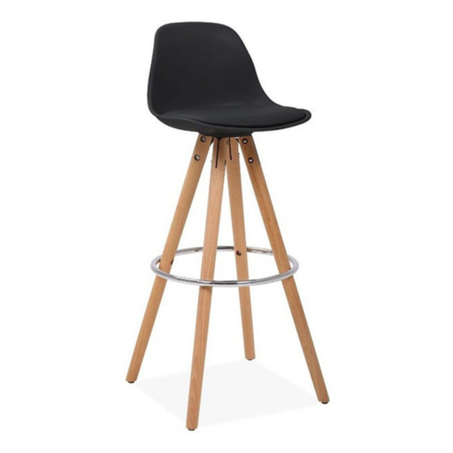 [121035] SILLA BAR BUTACO EAMES TULIP MADERA HAYA - NEGRO