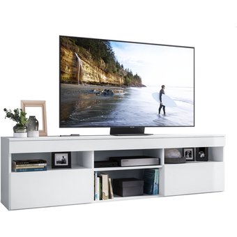 [151054] RACK GABINETE PARA TV PARIS DE 65 PULGADAS COLOR BLANCO