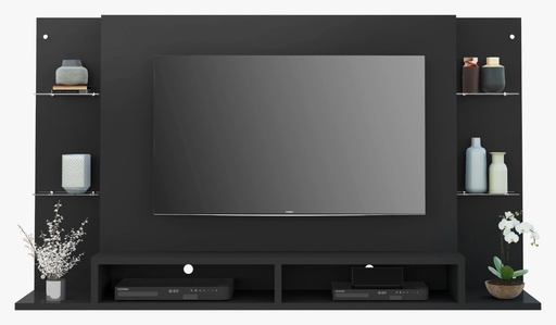[151063] PANEL TV BRAGA 60 PULGADAS CON REPISAS DE VIDRIO