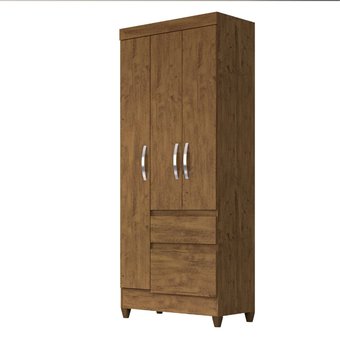 [140080] CLOSET NEW CAIRO 3 PUERTAS DE 204 CM * 82 CM - CASTAÑO