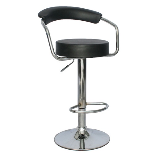 [003-1646] SILLA BAR BUTACO GIRATORIO NEGRO DESCANSA PIES