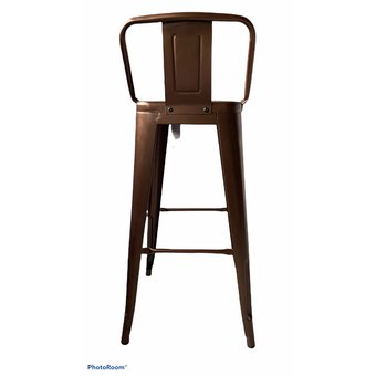 [120108] SILLA BAR BUTACO TOLIX METALICO BRILLANTE COBRE