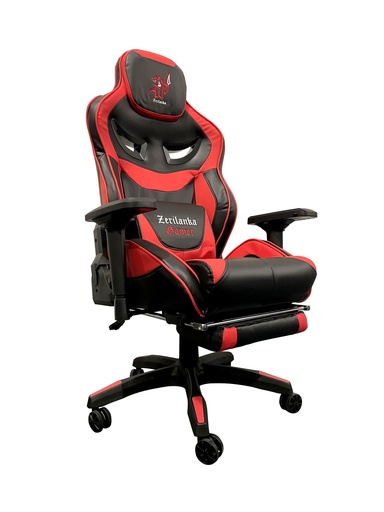 [108032RED] SILLA GAMER RECLINABLE PROFESIONAL ROJA DESCANSAPIES ACKAMER