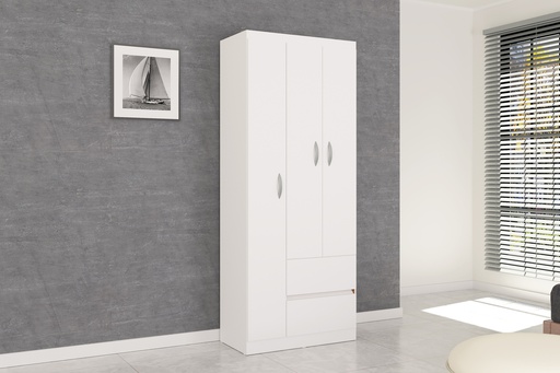 [140109] CLOSET ARMARIO LISBOA BLANCO 3 PUERTAS 183X74 CM