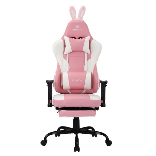 [112031] SILLA GAMER ROSADA BRAZOS GRADUABLES WAIFU CONEJO