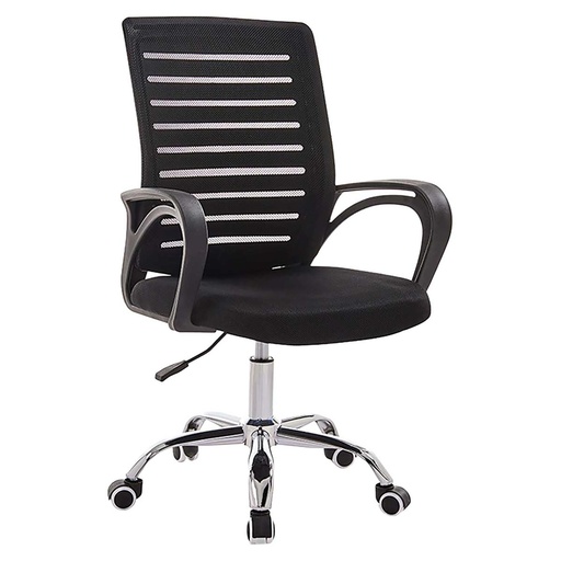 [102003] SILLA DE OFICINA MALLA COLLINS SIN CABECERO GIRATORIA BRAZO FIJO