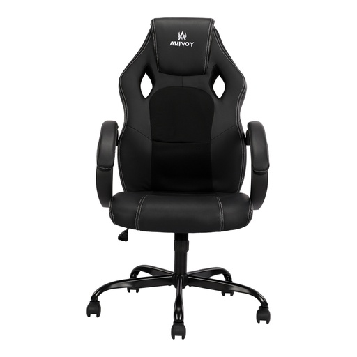 [112000] SILLA GAMER BRAZOS FIJOS ECO CUERO NEGRA DOOM