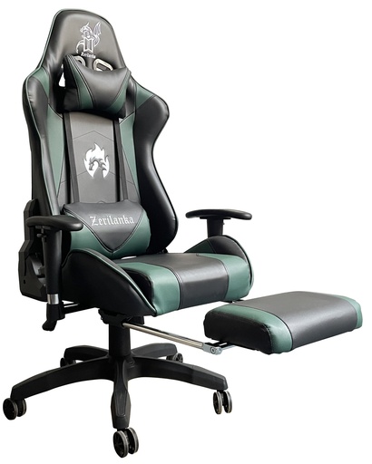 [108048GREEN] SILLA GAMER RECLINABLE ERGONOMICA VERDE KITSUNE