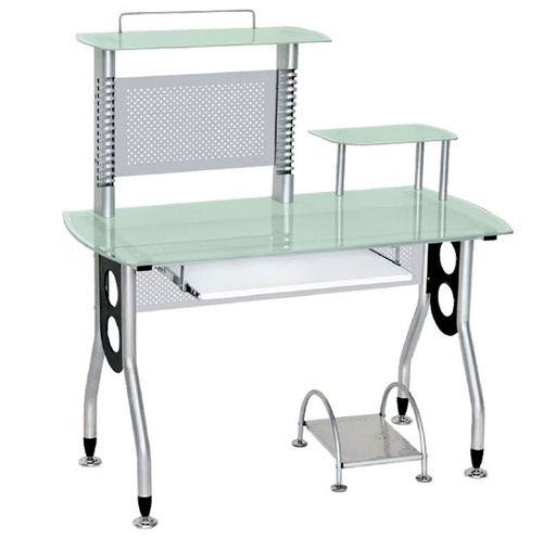 [003-3720] ESCRITORIO GAUDI VIDRIO SANDBLASTING TEMPLADO 8MM/120X60CM